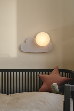Skyku Cloud wandlamp, wit